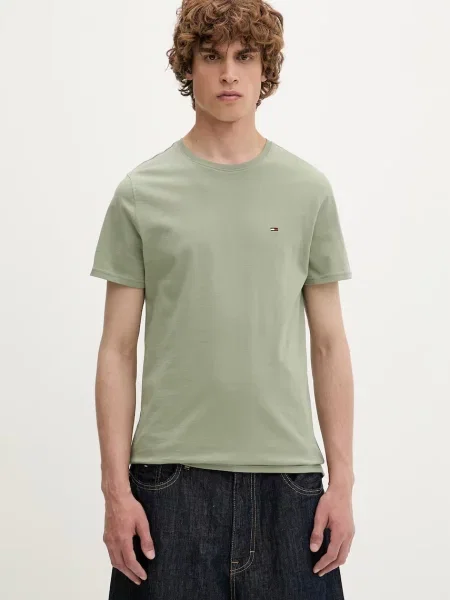 Tommy Jeans tričko pánske zelená