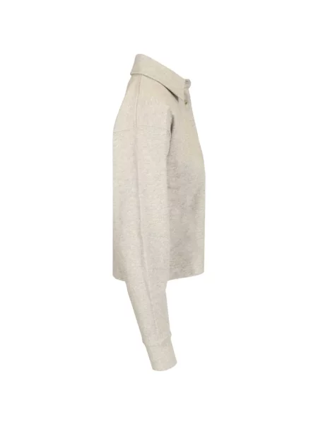 Polo Maison Kitsune cu broderie gri