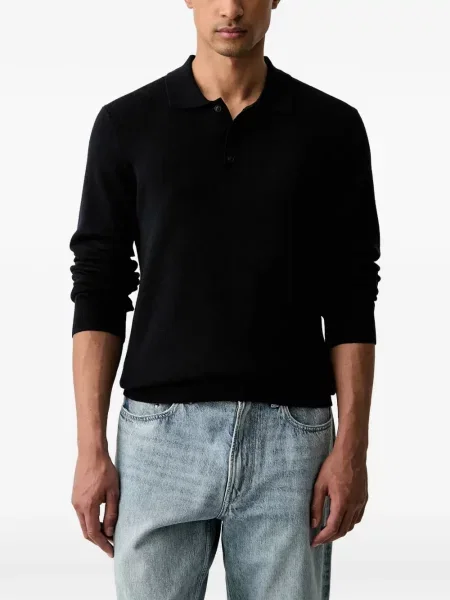 Lung tricou polo Trussardi negru