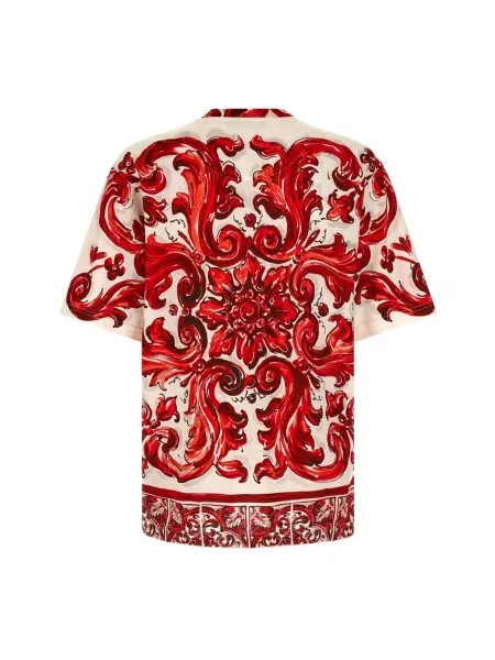 Koszulka Dolce And Gabbana z nadrukiem czerwona