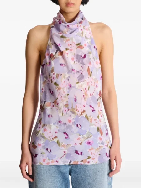 Top Balmain cu imagine violet