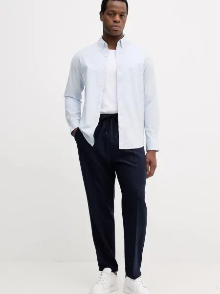 Calvin Klein Jeans srajca z elastanom modra
