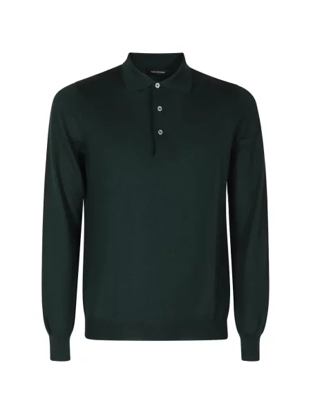 Lung tricou polo Tagliatore de lână verde