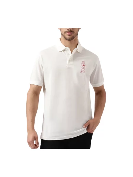 Koszulka polo Emporio Armani z logo biała