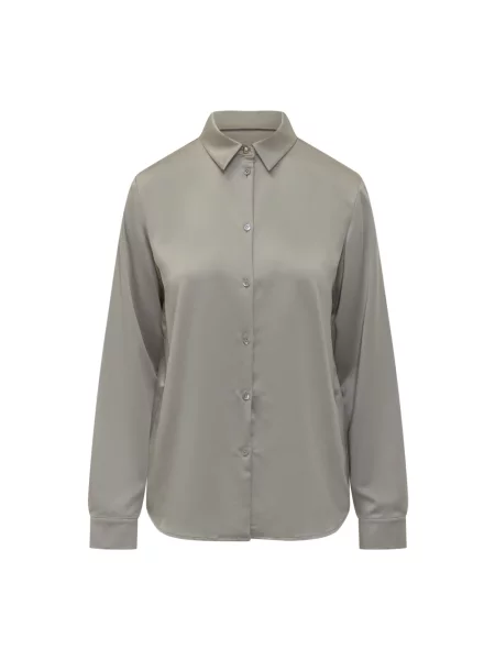 Satynowa koszula Emporio Armani szara