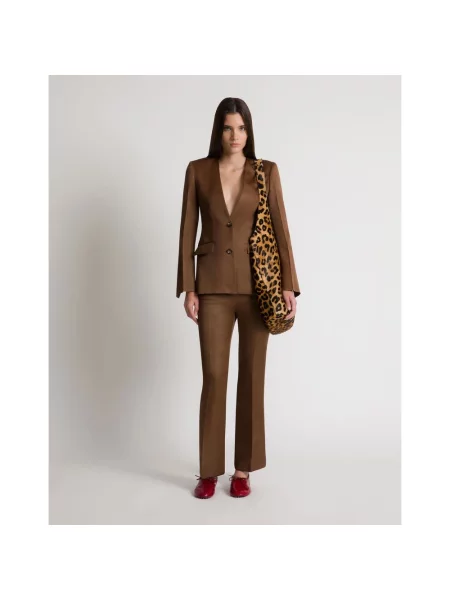 Spodnie Alberta Ferretti brązowe