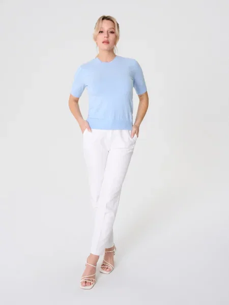 Светр-блузка синій