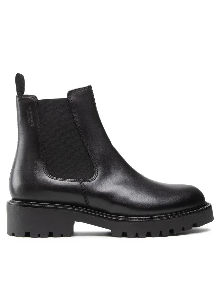 Кожени боти челси Vagabond Shoemakers дамски с равна подметка черно