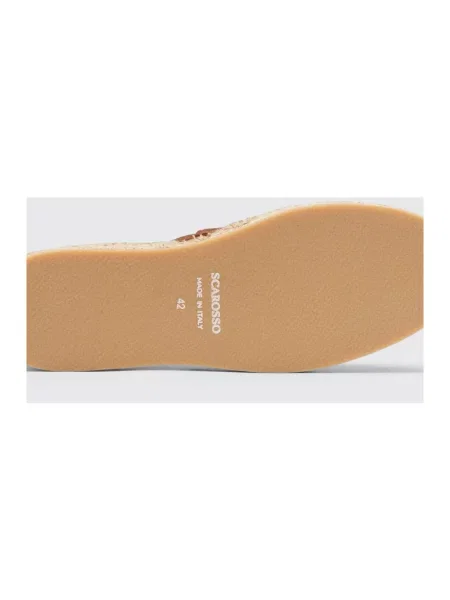 Espadryle Scarosso skórzane brązowe