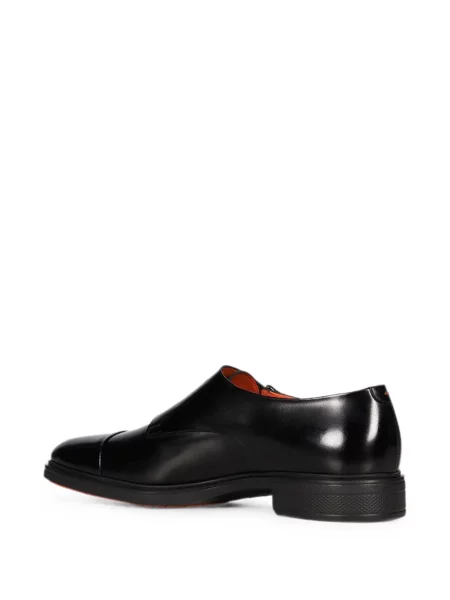 Pantofi monk Santoni cu bretele negru