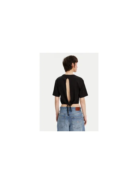 Tommy Jeans Póló Relaxed Fit fekete