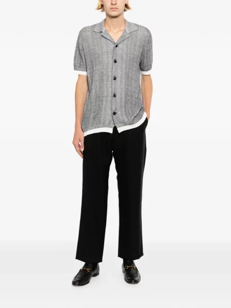 Πλεκτό polo Brioni γκρι