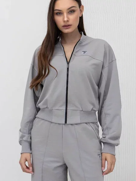 Женский бомбер сірий