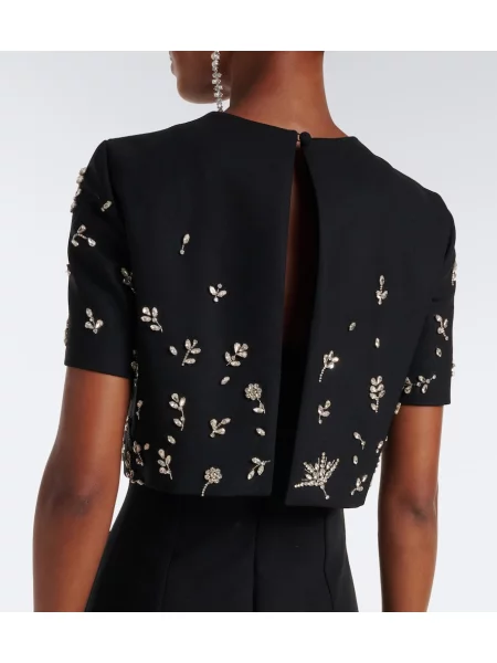 Rochie Oscar De La Renta de lână negru
