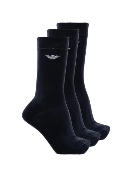 Șosete Emporio Armani cu broderie albastru
