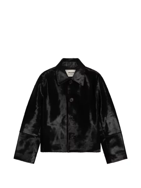 Decupat geanta de piele Zadig&voltaire negru