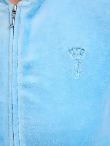 Hanorac cu glugă Juicy Couture cu broderie albastru