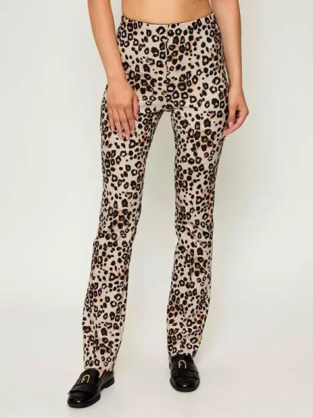 Marc Cain Pantaloni crem / maro / maro cappuccino / negru bej