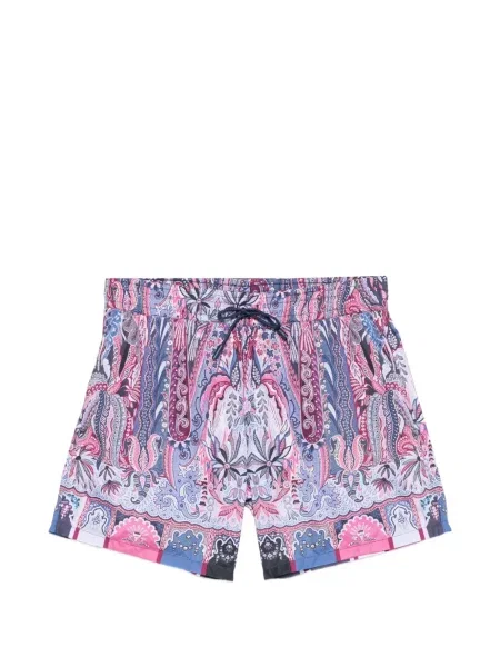 Slip de baie Etro cu imagine cu model paisley albastru