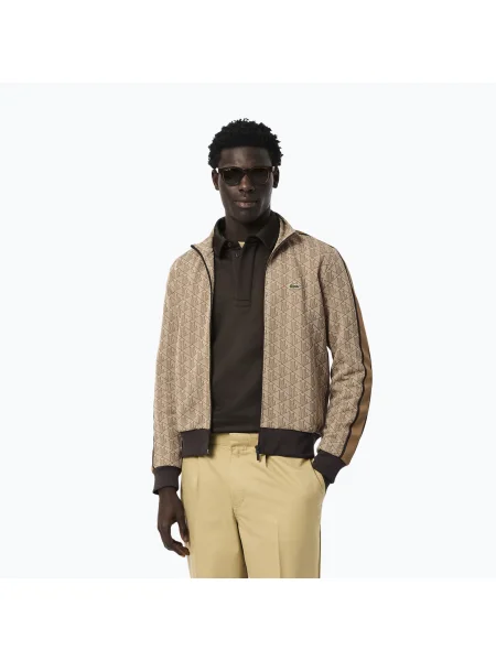 Мъжки суитшърт Lacoste croissant/cookie-port 0 бежово