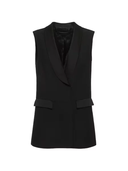 Satynowa kamizelka Alberta Ferretti czarna