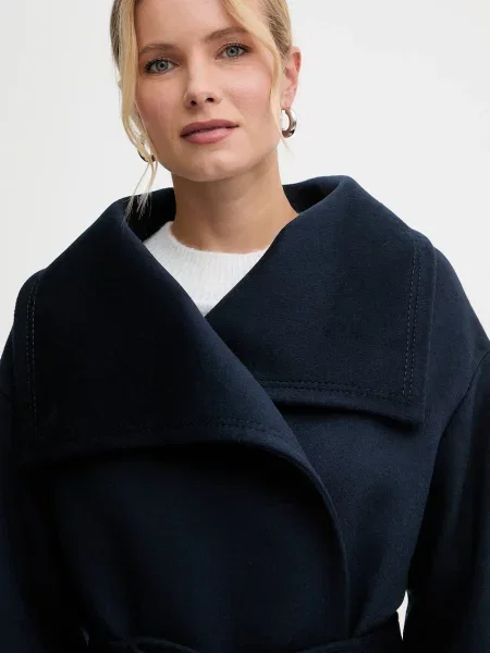 Вовняне пальто MAX&Co. синій