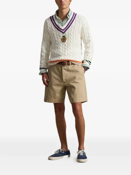 Ριγέ δερμάτινος κάλτσες Polo Ralph Lauren με κορδόνι μαύρο