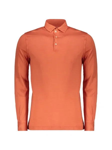 Lung tricou polo Fedeli portocaliu