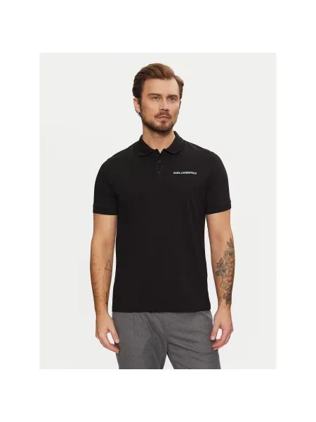 KARL LAGERFELD Polo Regular Fit μαύρο