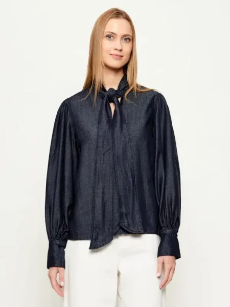 Karl Lagerfeld hanorac din denim FLUID DENIM bleumarin uni