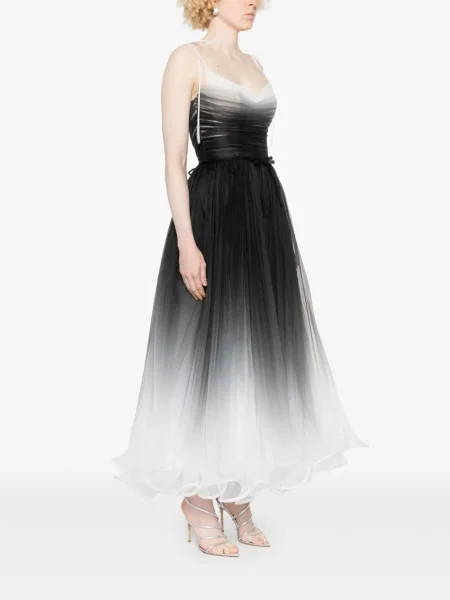 Rochie maxi Ana Radu cu gradient de costum alb