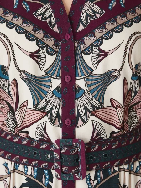 Medicine sukienka multicolor midi rozkloszowana