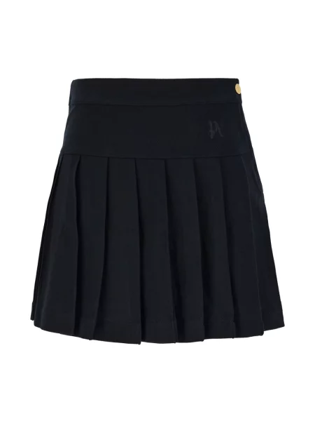 Haftowana mały spódnica plisowana Palm Angels z wysoką talią czarna