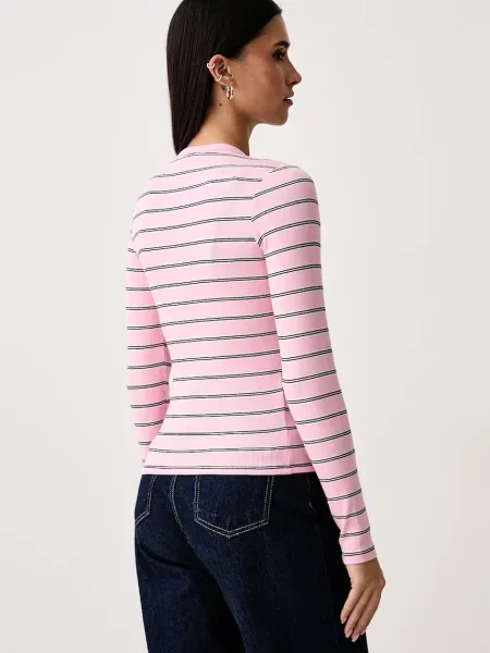 Tommy Jeans longsleeve z różowa