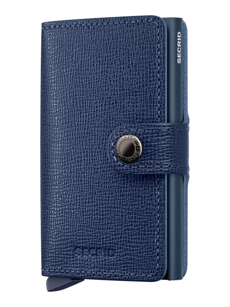Portofel Secrid Miniwallet Crisple Navy albastru