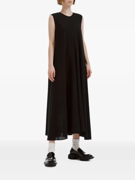 Rochie maxi Enföld fără mâneci evazată negru