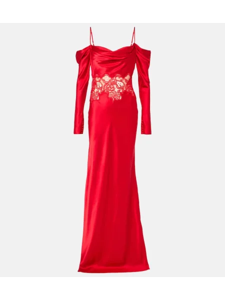 Rochie Rebecca Vallance din satin roșu