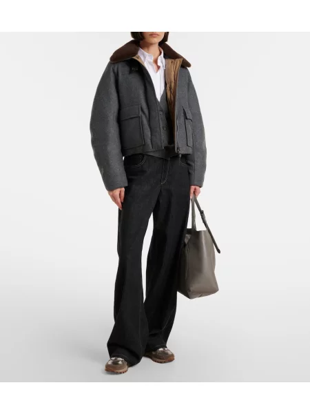 Sneakerși Brunello Cucinelli din piele bej