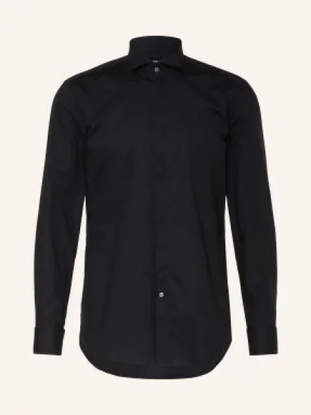Boss Koszula Smokingowa Hank Slim Fit schwarz czarna