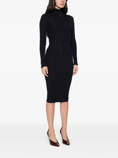 Rochie midi Elisabetta Franchi tricotate albastru