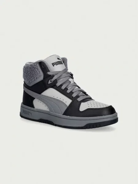 Puma Superge Rebound Slam Mid Cozy Jr 02 Siva črna