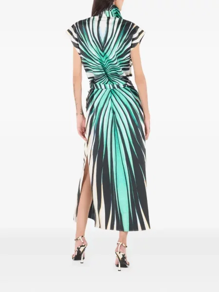 Rochie midi Roberto Cavalli cu imagine până la genunchi de costum albastru