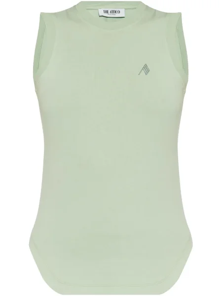 Top The Attico cu broderie verde