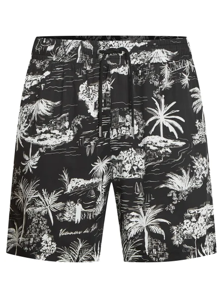 Karl Lagerfeld Pantaloni gri închis / negru alb