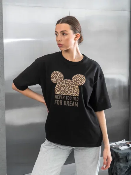 Футболка TeamV бавовна/еластан чорний