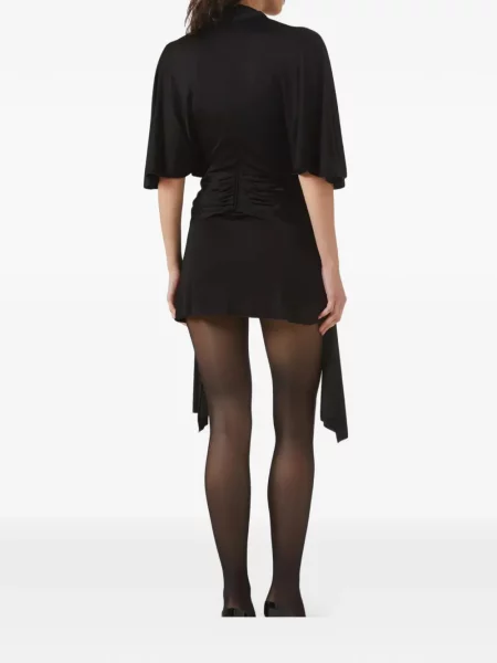 Rochie mini David Koma din jerseu de costum mini negru