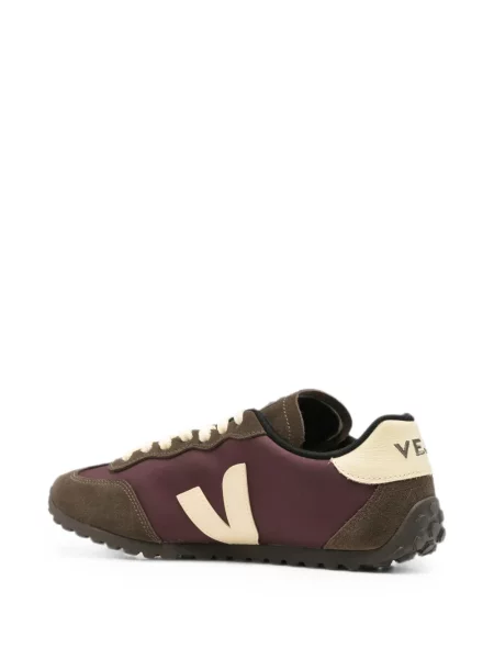 Sneakerși Veja din piele de căprioară cu autograf violet