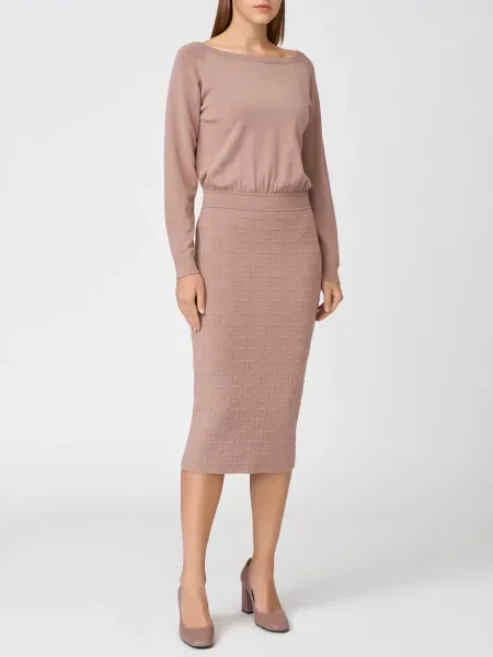 Платье Elisabetta Franchi бежевое