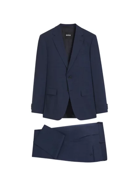 Costum Boss de lână albastru