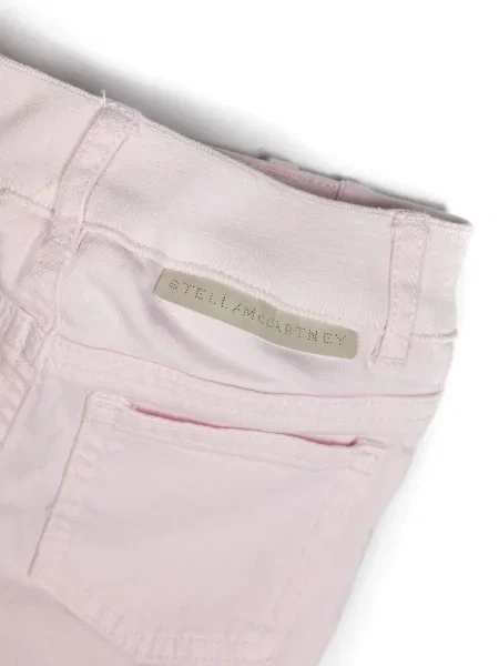 Jeansy straight leg dziecięce Stella Mccartney różowe